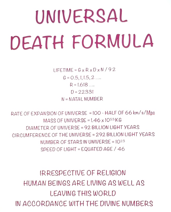 Universal Death Formuala